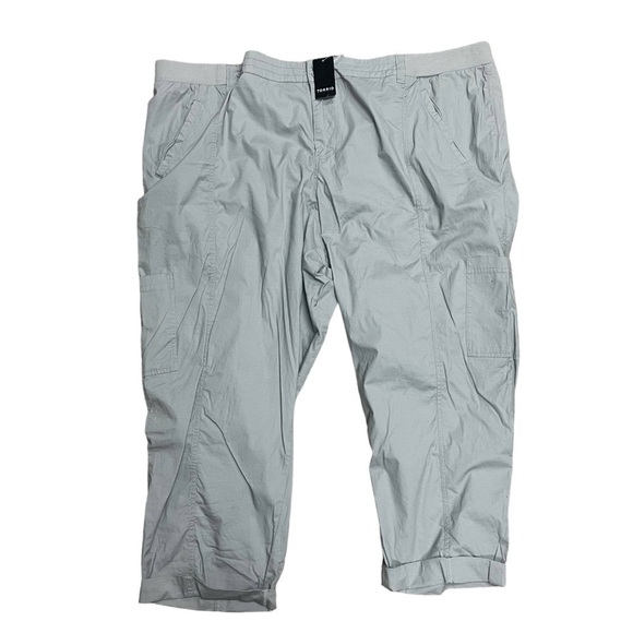 𝅺torrid Grey Poplin Midrise Utility Crop Pant, Stretch, 15223015, NWT, 28 - Picture 1 of 11